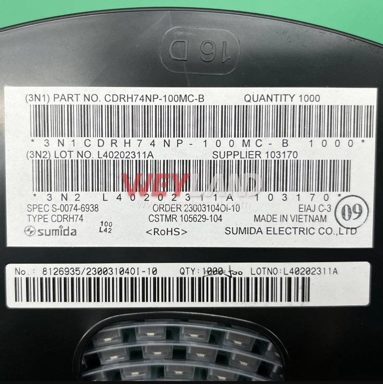 SUMIDA CDRH74NP-100MC-B