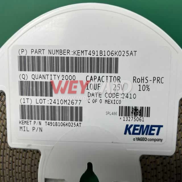 KEMET T491B106K025AT Picture five