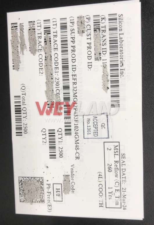 SILICON LABS EFR32MG12P433F1024GM48-CR
